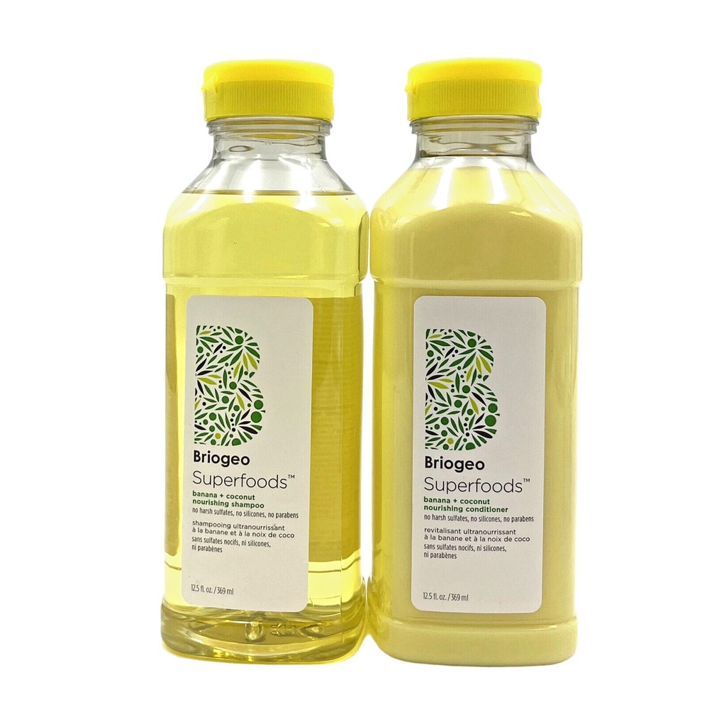 Briogeo Superfoods Banaba+Coconut Nourishing Shampoo & Conditioner 12.5 fl.oz Du